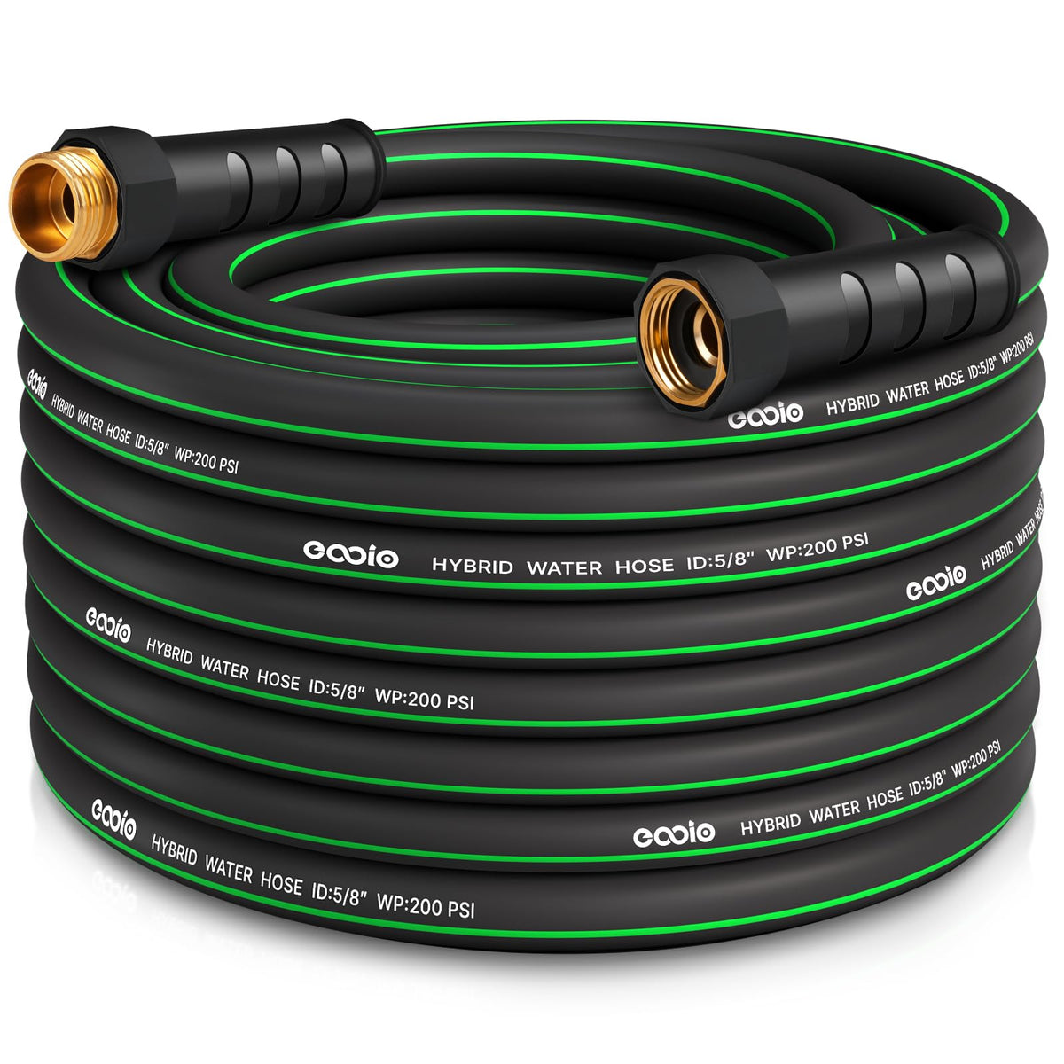 EOOIO heavy duty hose with copper bullet fittings ensures leakproof connections.