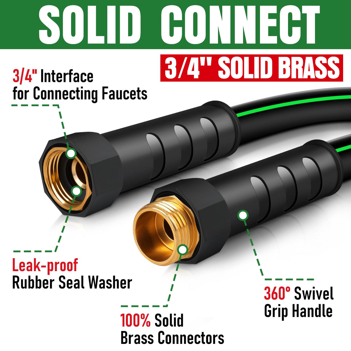 EOOIO non-expandable garden hose is lightweight and easy to carry.