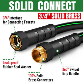 EOOIO non-expandable garden hose is lightweight and easy to carry.