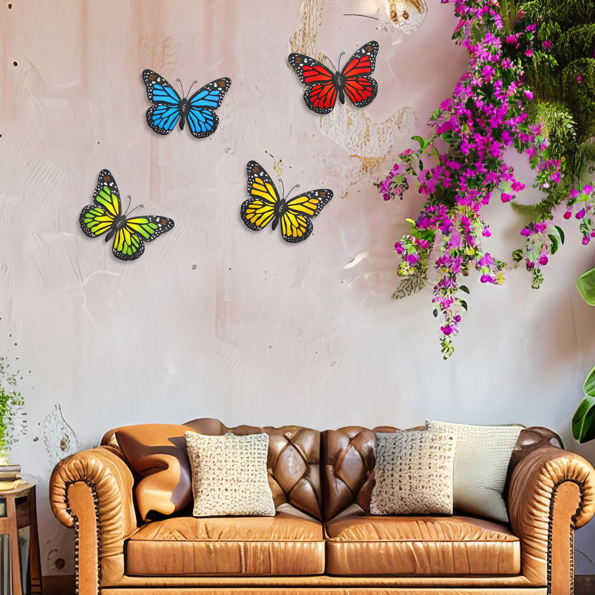 EOORAU butterfly wall decor with two hooks for easy hanging
