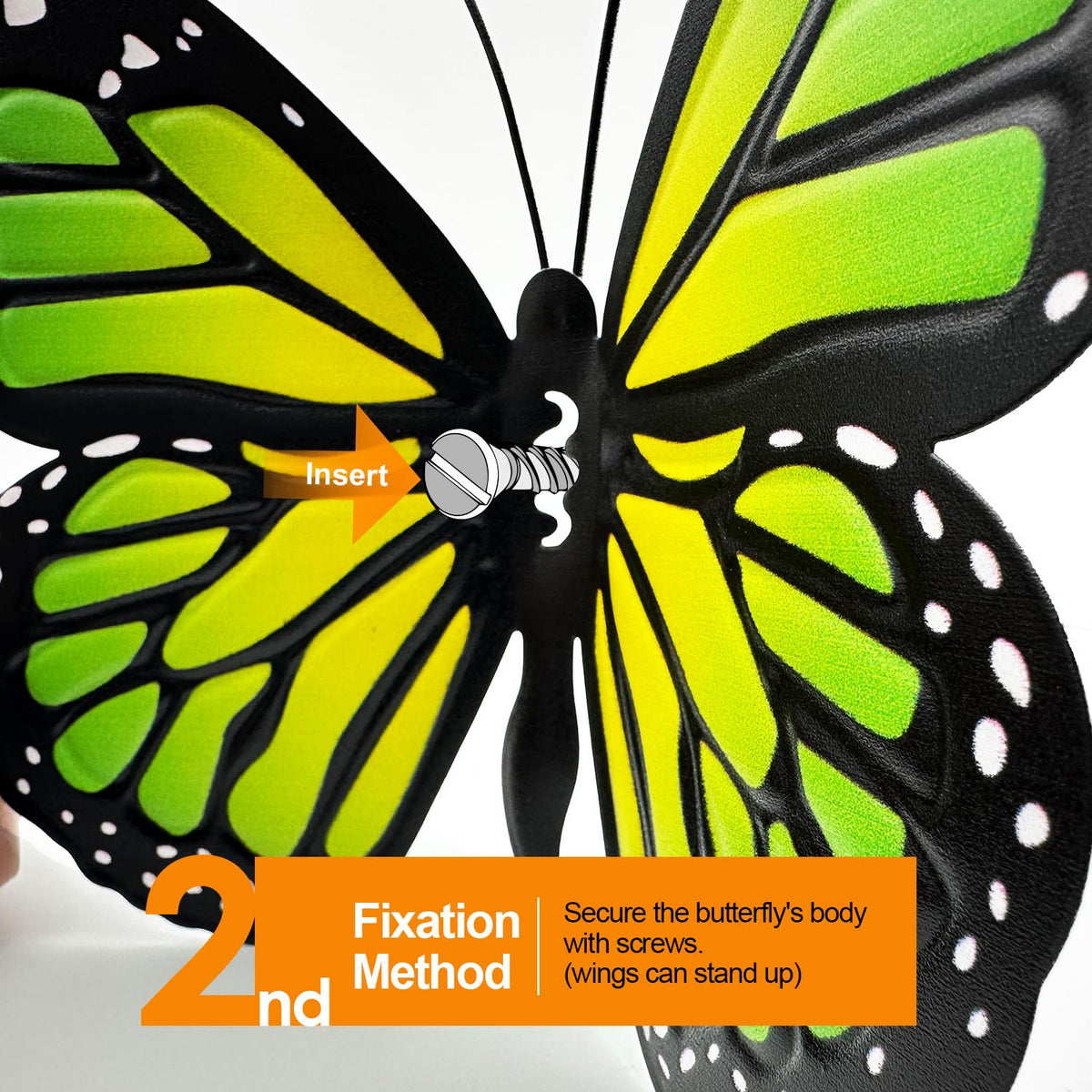 EOORAU metal butterfly wall art in yellow accents outdoor walls with a cheerful focal point