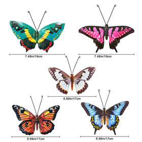 EOORAU butterfly wall decor with back keyhole hanger for easy mounting.