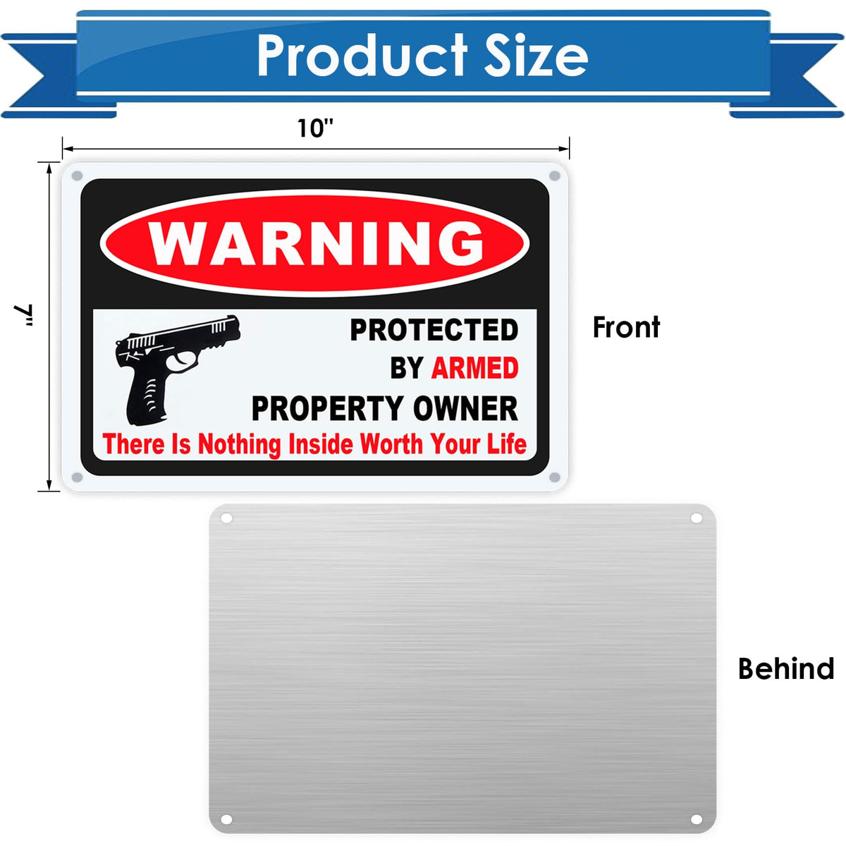Eoppen gun sign with four pre-drilled holes enables quick mounting.