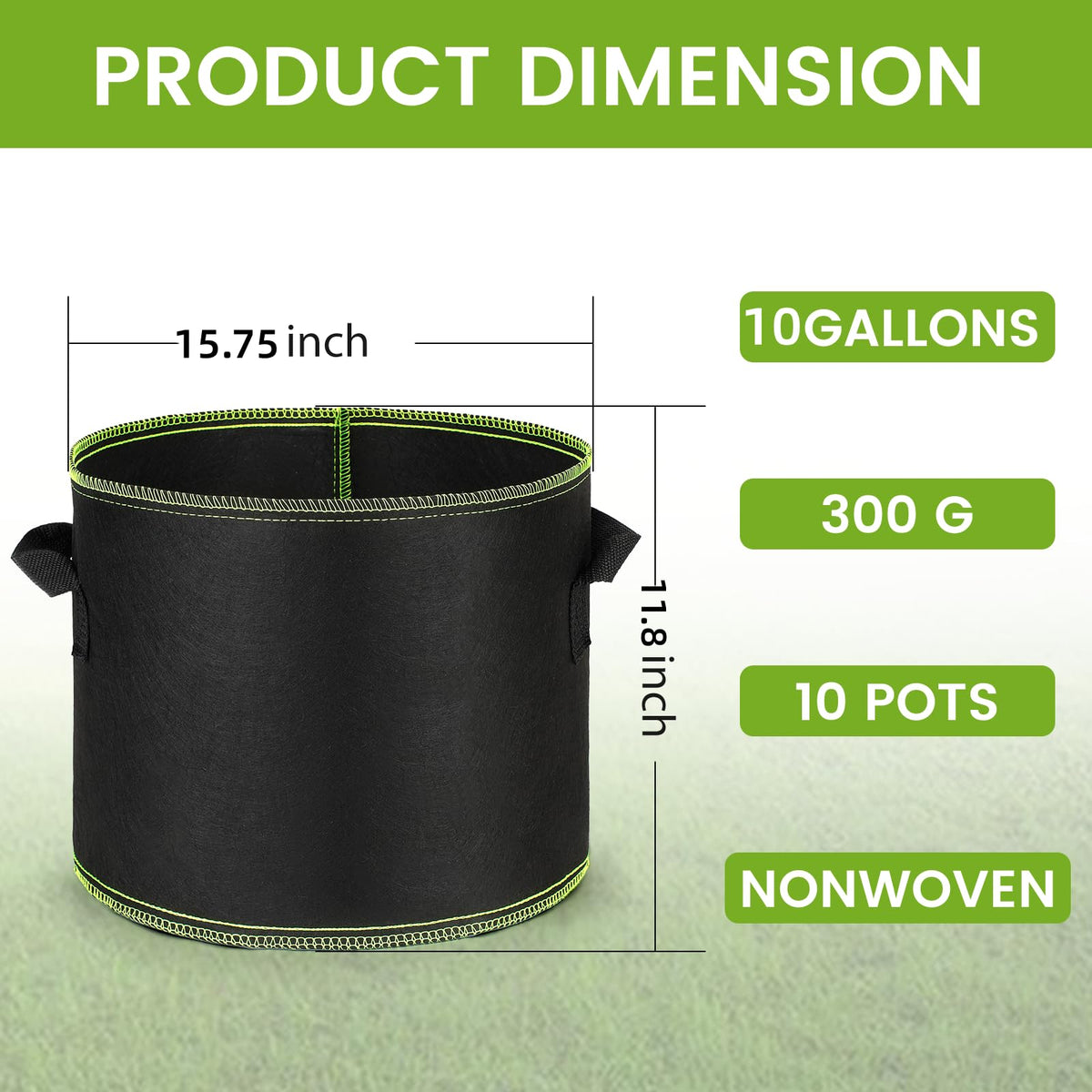 Eowllo Grow Bags show 360-degree breathability for healthier root growth.