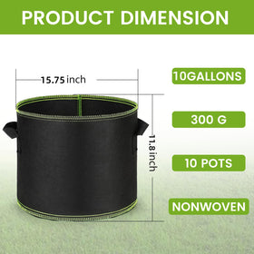 Eowllo Grow Bags show 360-degree breathability for healthier root growth.