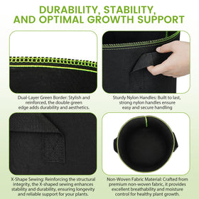 Foldable Eowllo grow bags simplify storage and season-to-season use.
