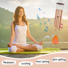 EPARTSWIDE 35-inch Moms Wind Chimes sound scene emphasizes gentle melodies in breeze.