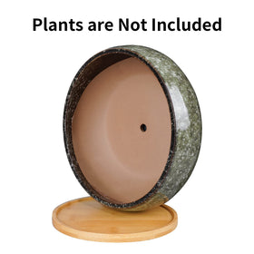 EPFamily 8-inch planter with drainage hole for healthy watering of herbs and succulents.