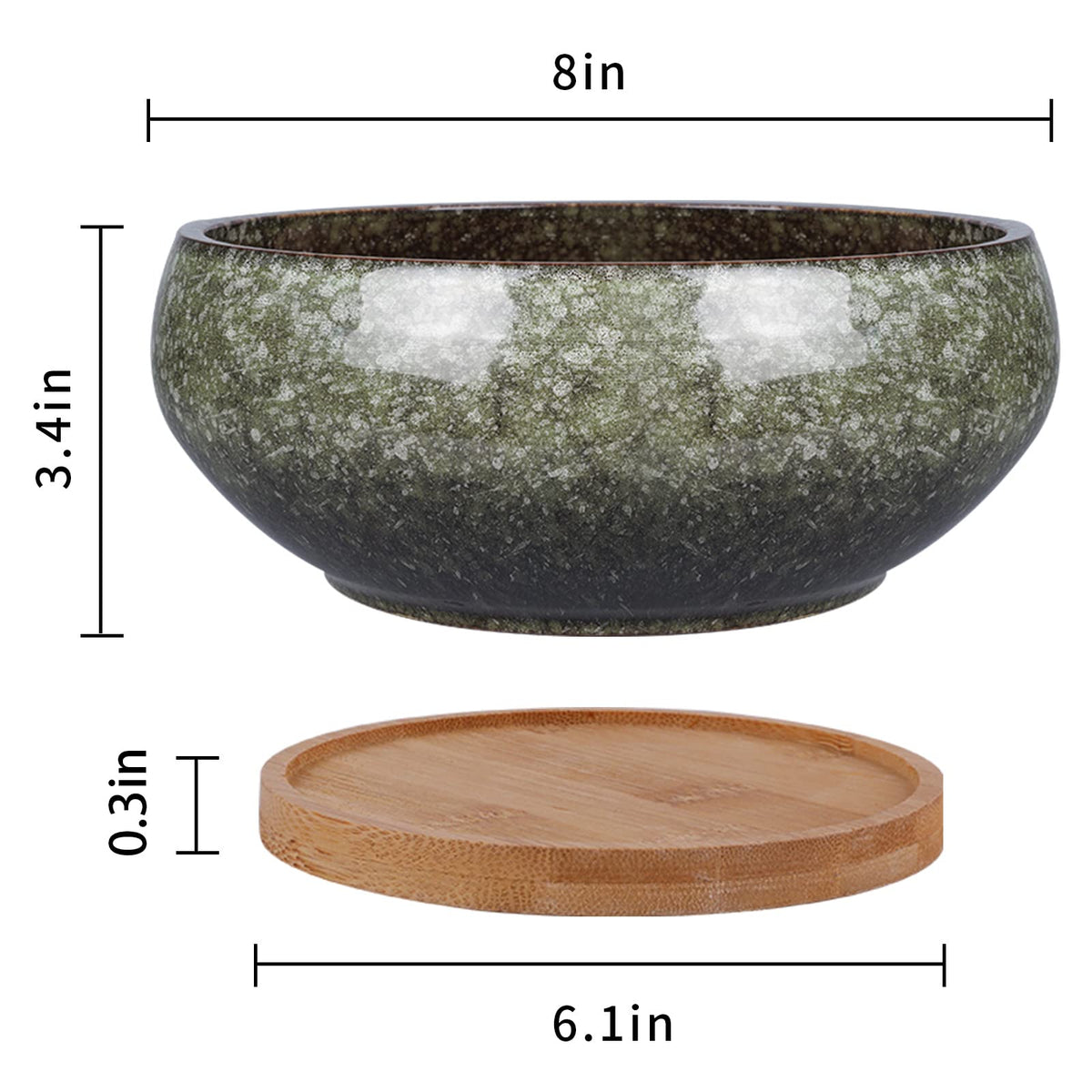 EPFamily glazed round succulent planter for modern spaces.