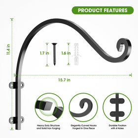 EPHECH forged steel bracket with rust-resistant coating for long-lasting outdoor use