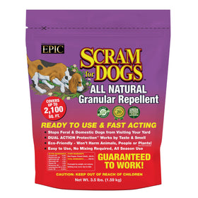 EPIC REPELLENTS Dog Scram granular bag helps deter dogs from treated areas