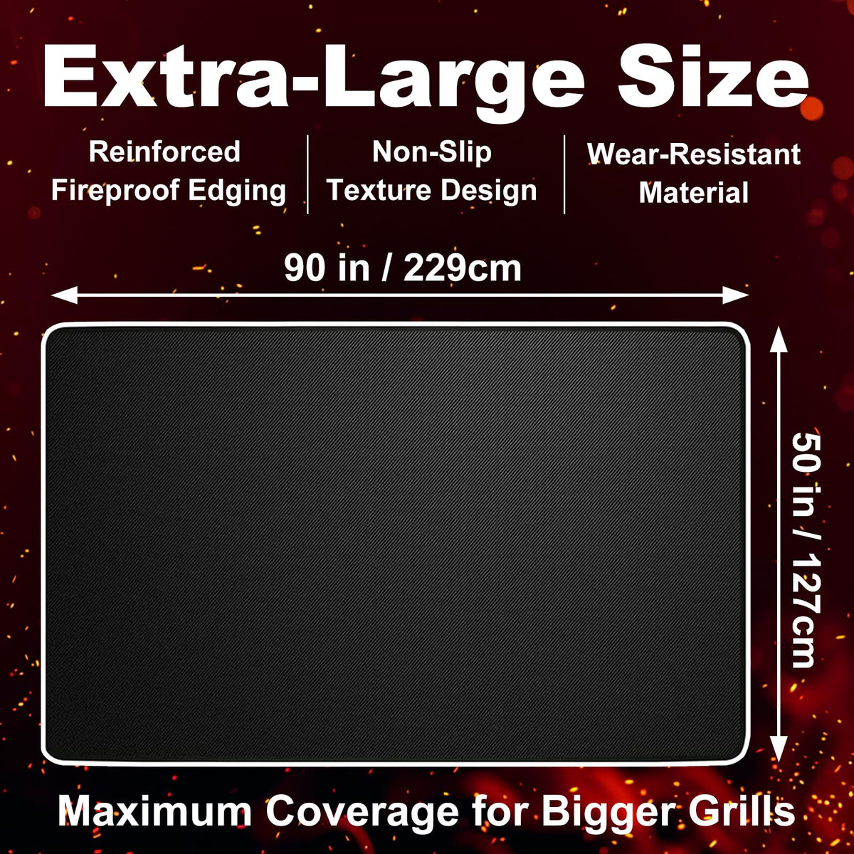 Epinovo double-sided fireproof design withstands high heat for safer grilling.