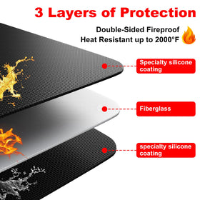 Epinovo high-heat resistance up to 2000 degrees Fahrenheit protects surfaces during cooking.
