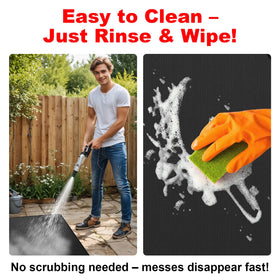 Epinovo waterproof and oil-proof mat shields outdoor spaces from spills.