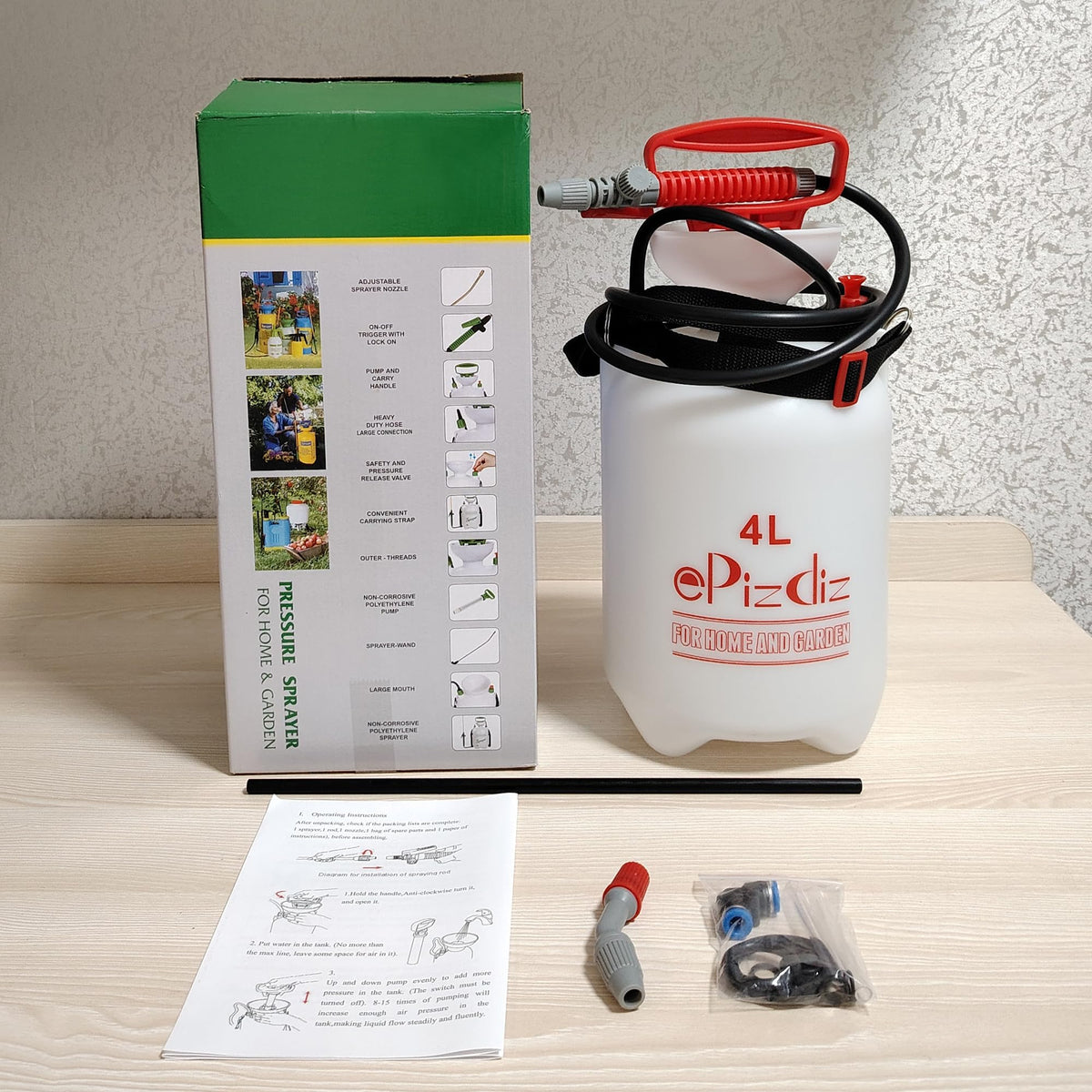ePizdiz Watering Can Device 4L capacity for immediate watering.