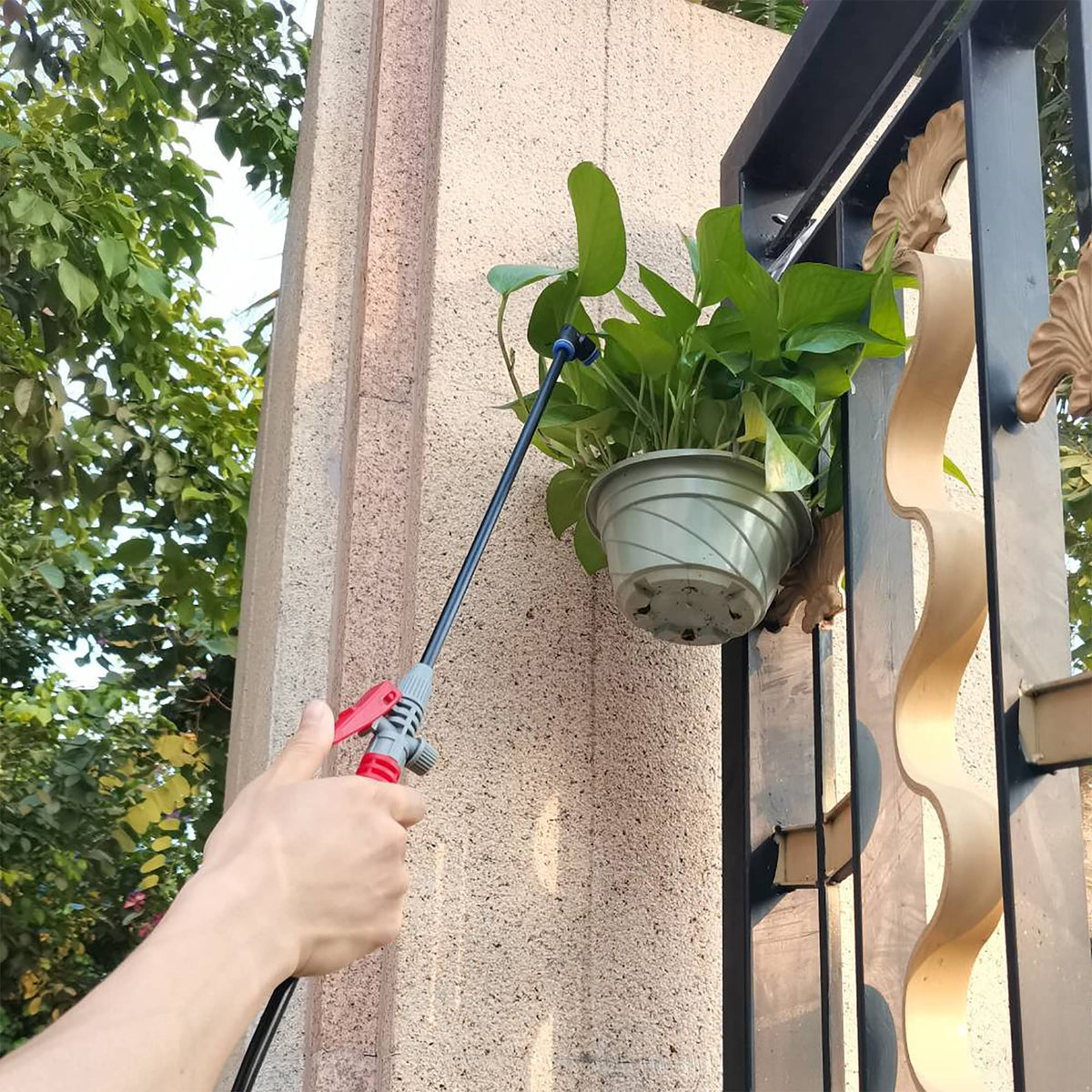ePizdiz Watering Can Device with shoulder strap for portable use.