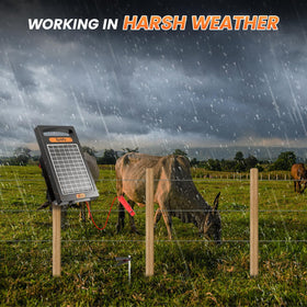 Epoify deterrence near livestock fence deters wildlife.