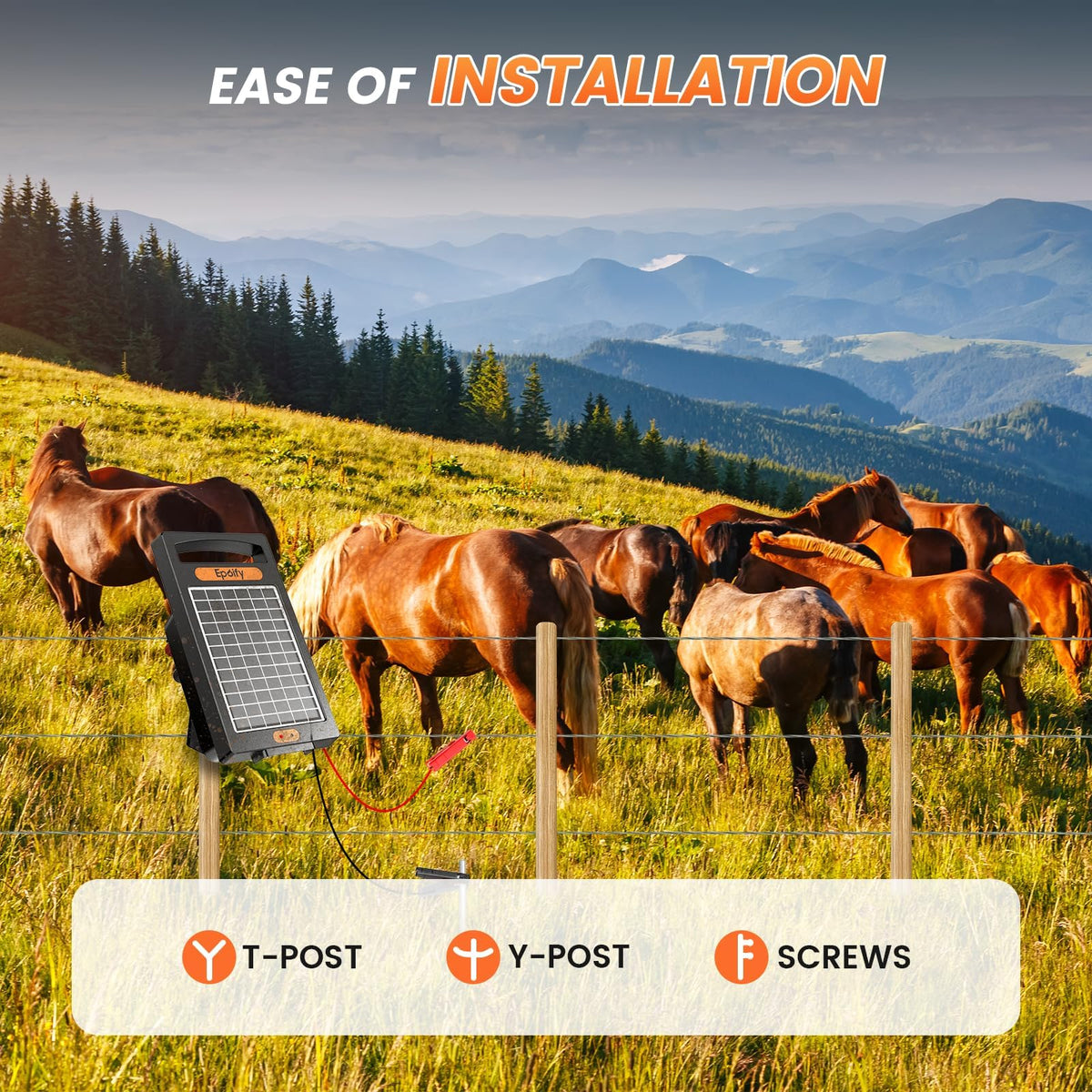 Epoify grounding rod installation around energizer for stability.