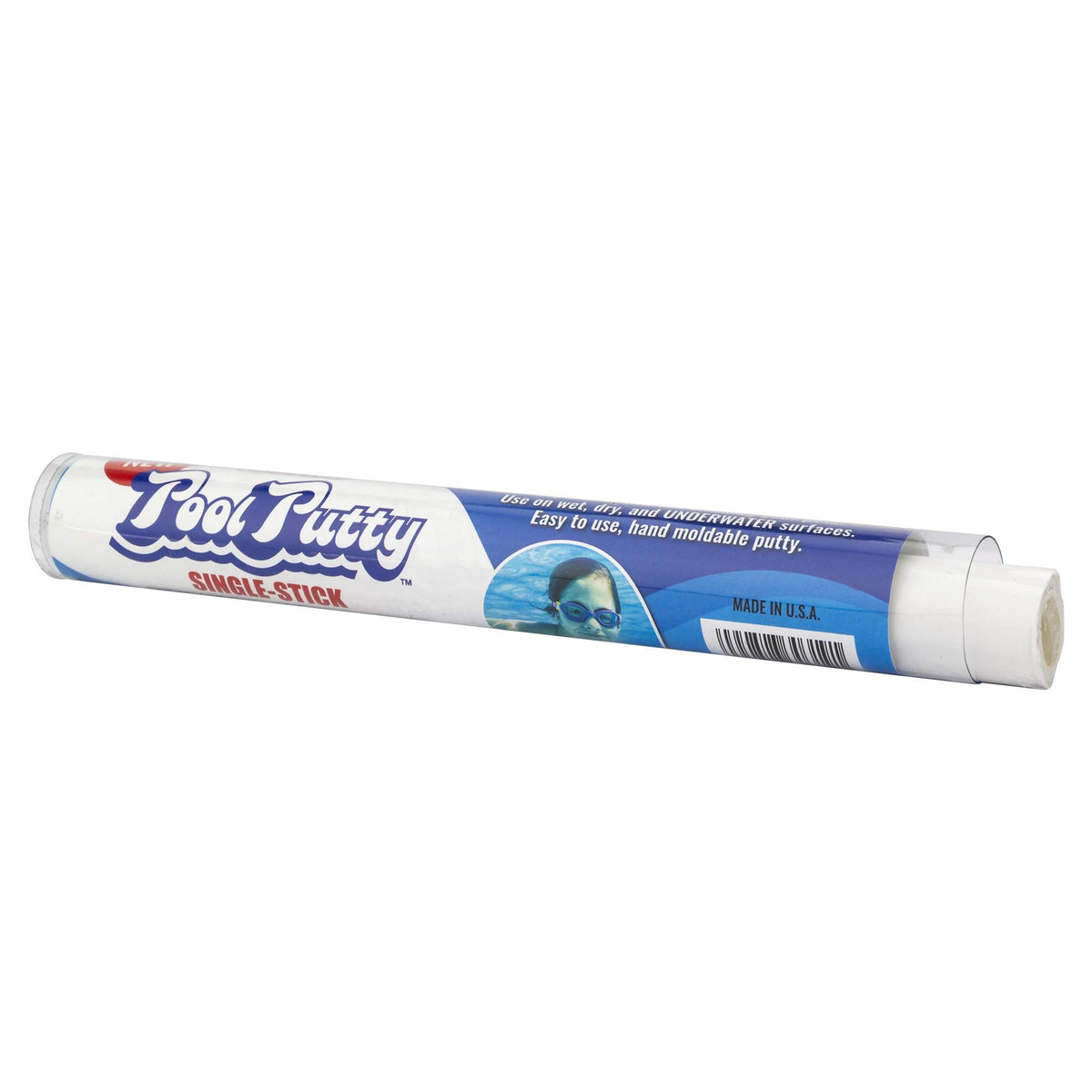 Epoxybond Pool Putty applying to seal underwater crack with durable, DIY fix.