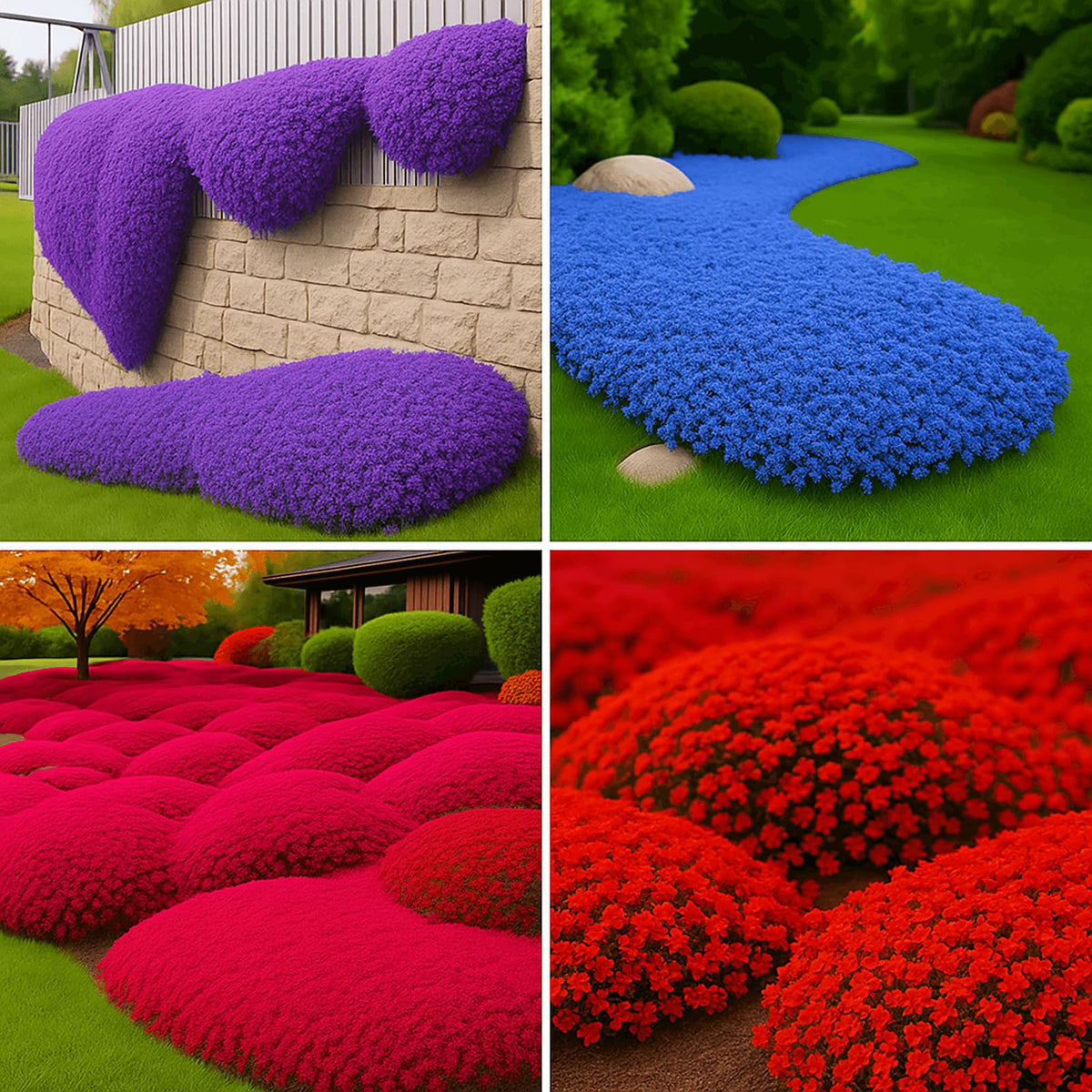 EquSym Creeping Thyme seeds in mixed colors for vibrant garden ground cover.