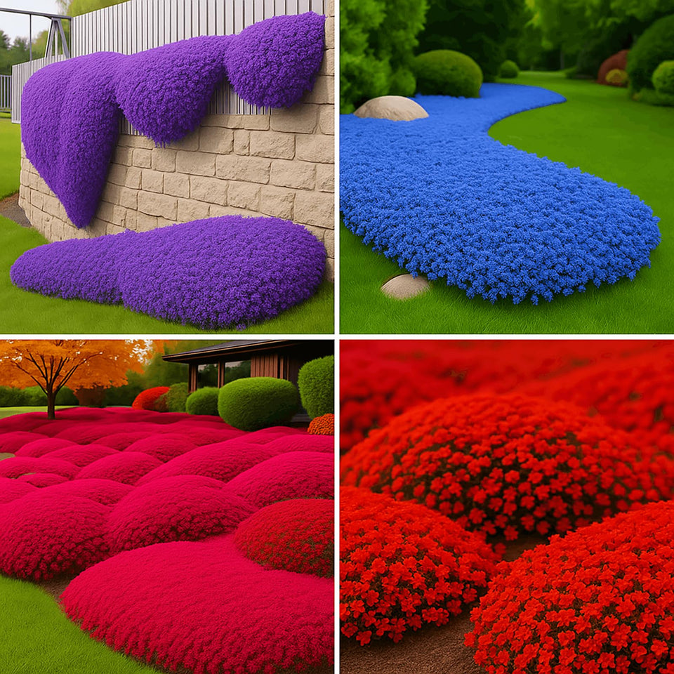 EquSym Creeping Thyme seeds in mixed colors for vibrant garden ground cover.