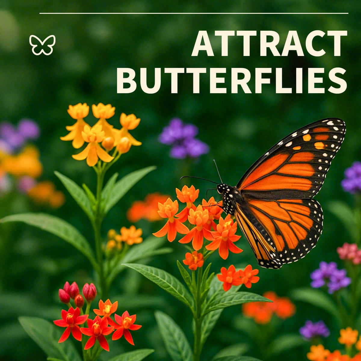 EquSym multicolor milkweed blooms attract butterflies and brighten any landscape.