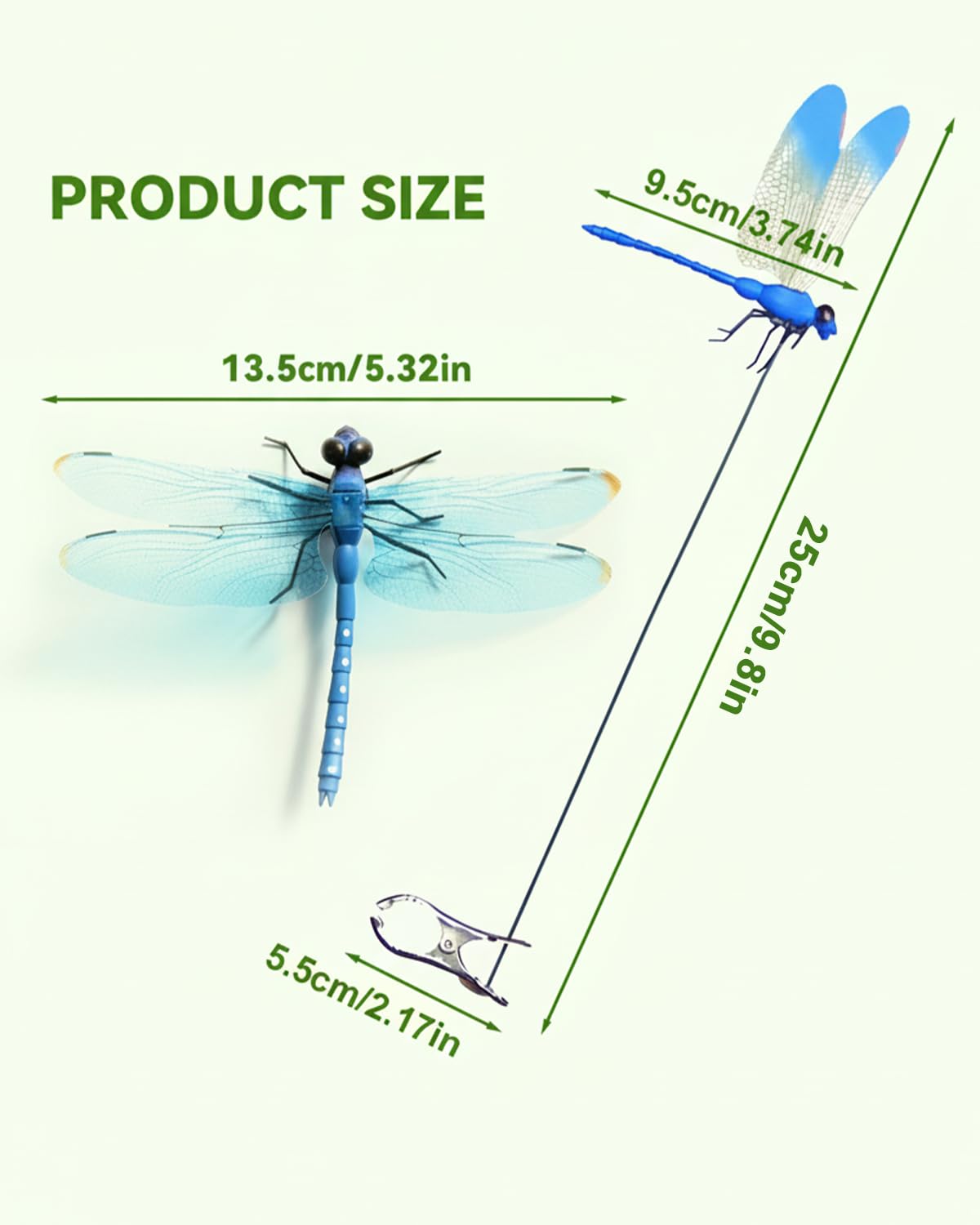 EQUELY dragonfly decor clip is versatile for hats, tents, and plants