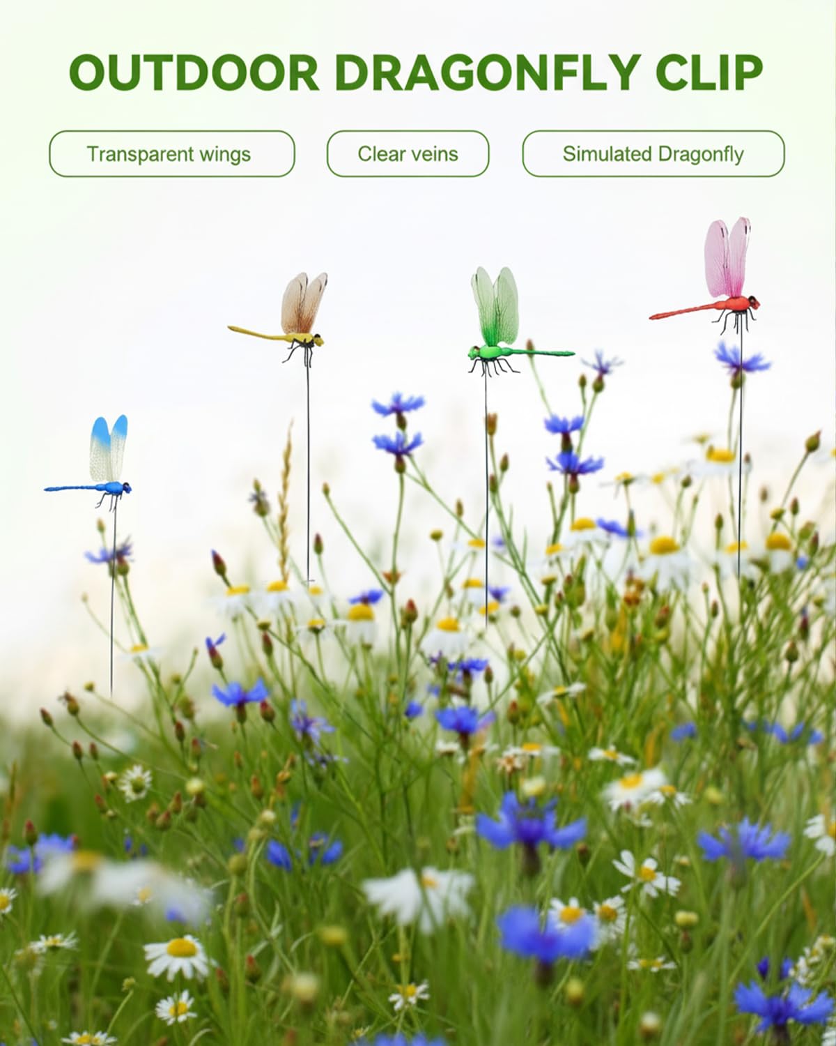 EQUELY 3D dragonfly ornament stays weather-resistant in any season
