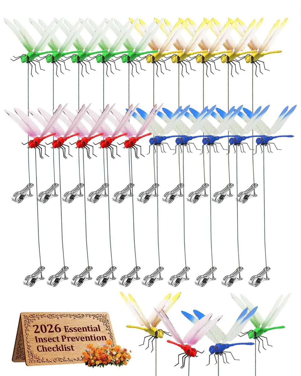 EQUELY dragonfly clip garden decor adds sunlit color and motion