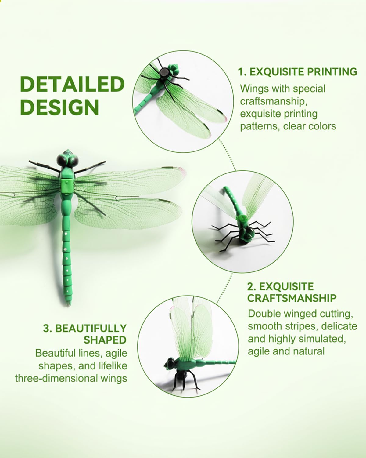 EQUELY dragonfly stake for yard decor offers natural bug deterrence