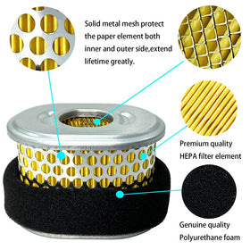 EquipAid air filter compatibility with 212cc OHV engines.
