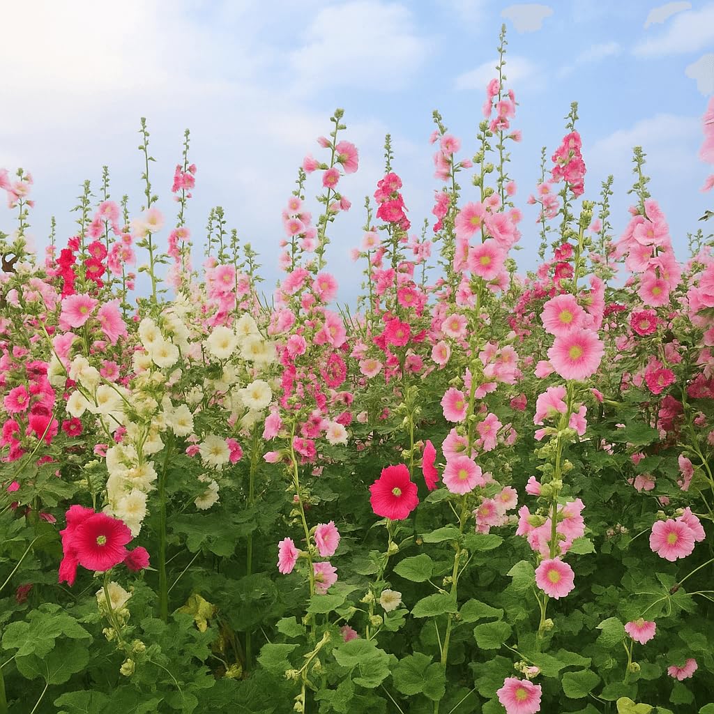 EquSym hollyhock seeds support sustainable gardening through seed saving and self-sowing.