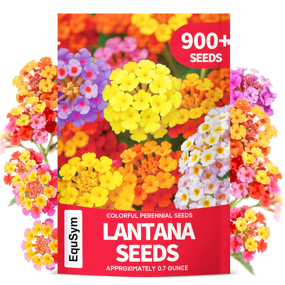 EquSym lantana seeds in mixed colors create a vibrant garden display that attracts butterflies.