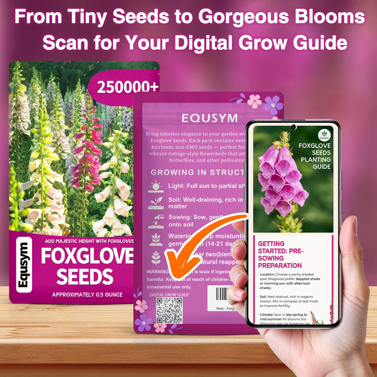 EquSym mixed foxglove colors for varied border interest