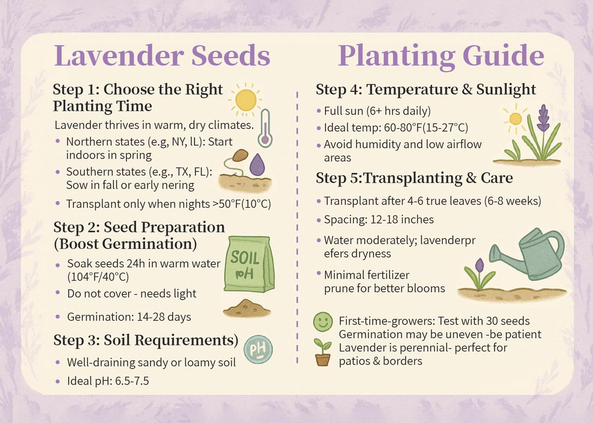 EquSym resealable pouch stores lavender seeds between planting seasons.