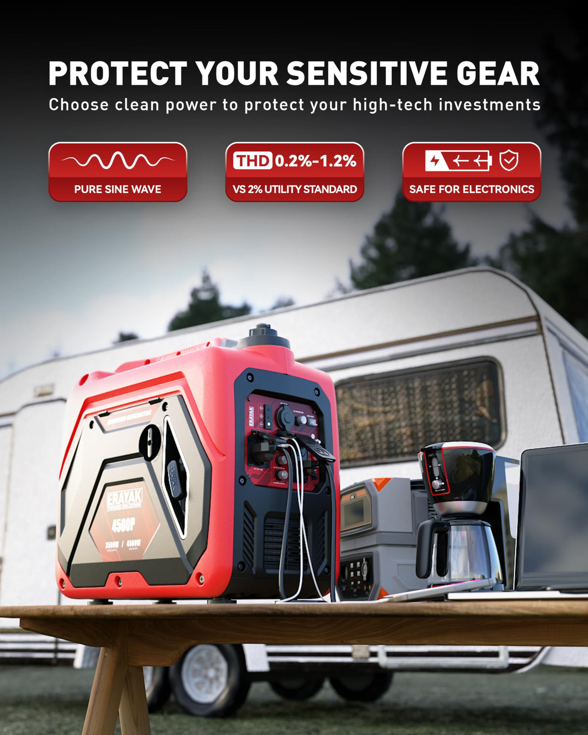 ERAYAK 4500P lightweight design for effortless moving and storage.