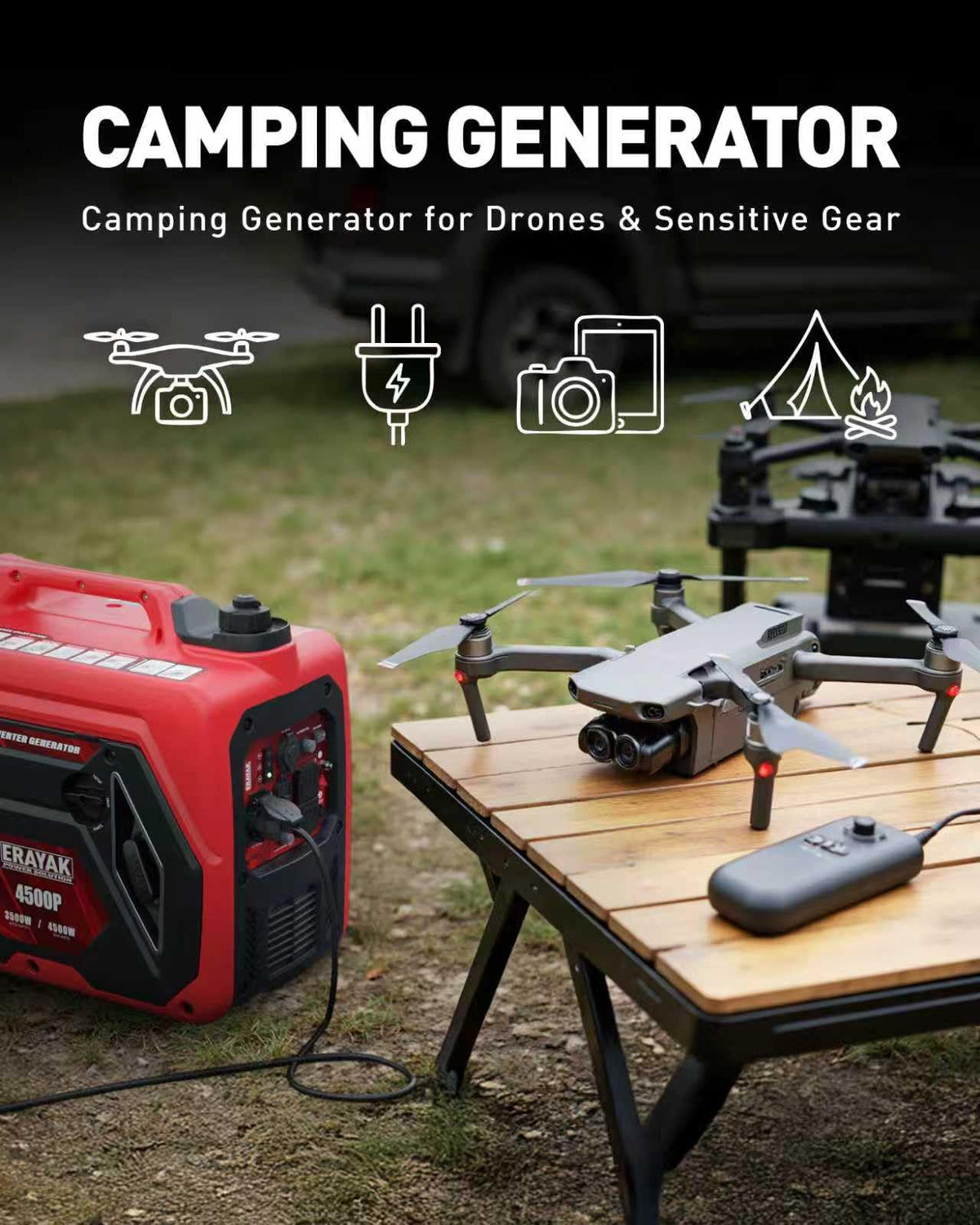 ERAYAK 4500P versatile outlets for RVs, home, and devices.