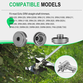 Compatibility with Echo SRM models supports versatile grass trimming.