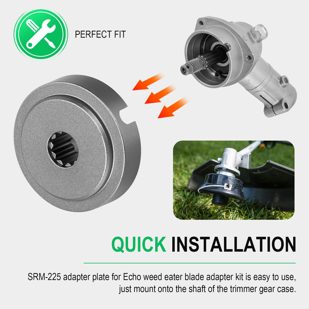 Compact plate dimensions ensure precise fit on standard shafts.