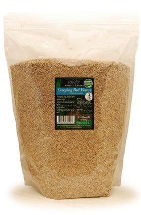 Eretz Creeping Red Fescue seed bag, 3 lb, ready for shade lawns