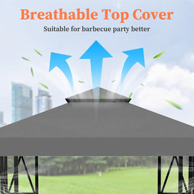 ERFEI Gazebo Canopy with UV protection and waterproof coating for sunny or rainy days.