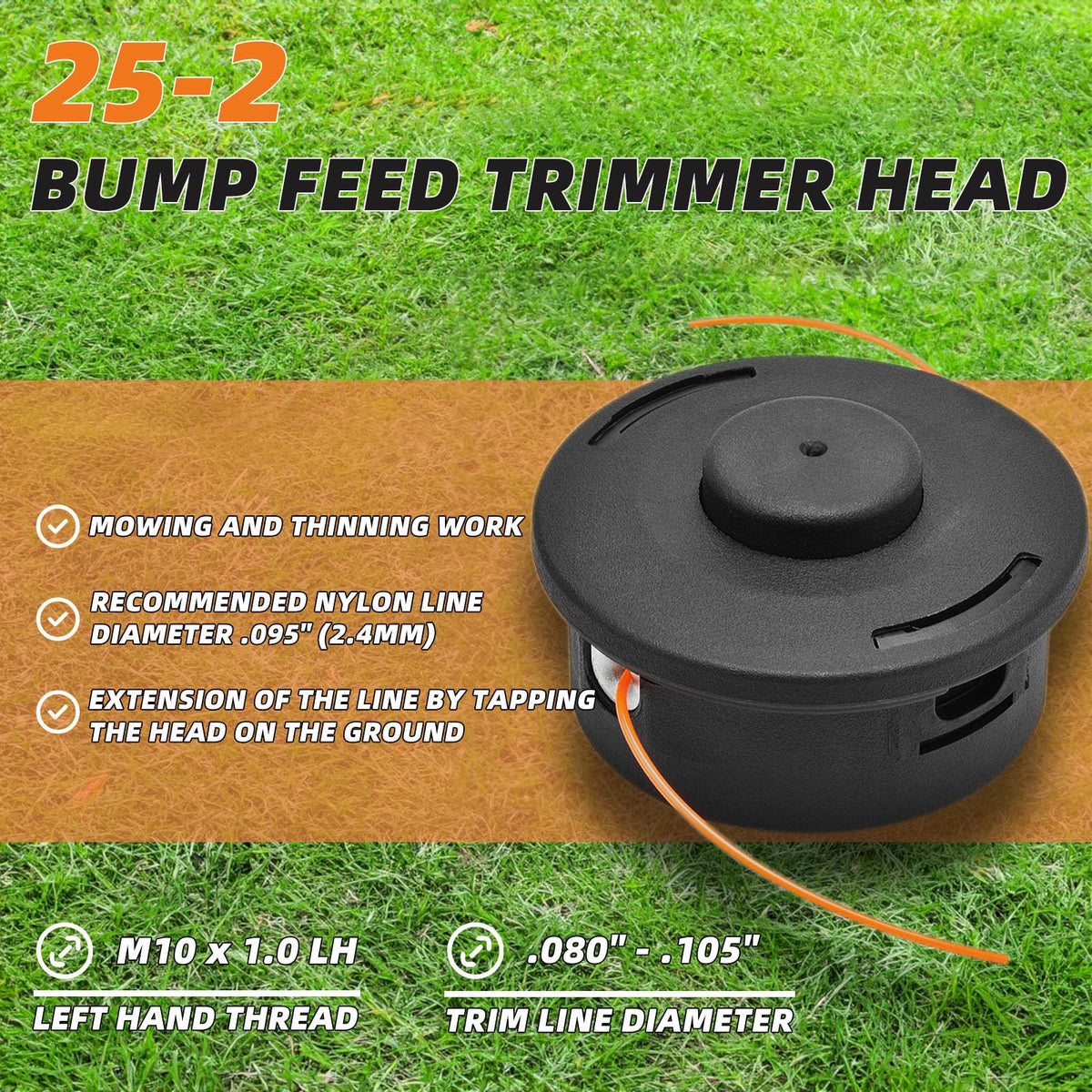 ERGIT 25-2 replacement head enables quick swaps on compatible trimmers