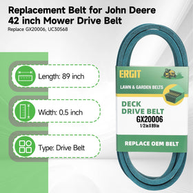 ERGIT GX20006 belt closeup Kevlar cord highlights strong belt material for long life.