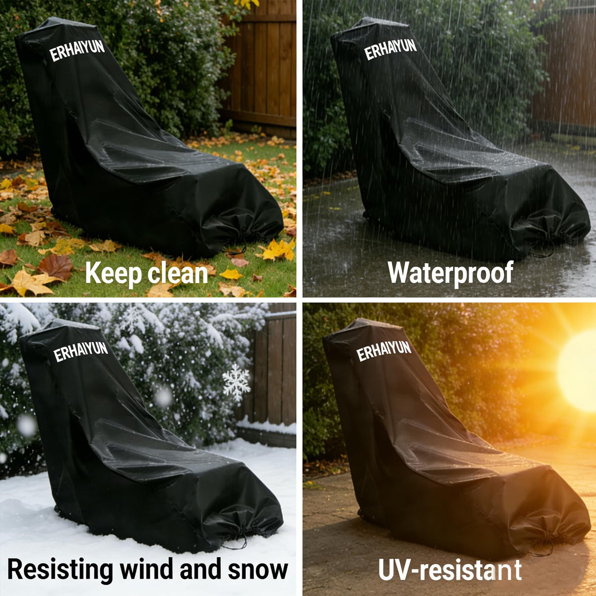 ERHAIYUN wind-proof design provides a secure fit in gusty conditions.