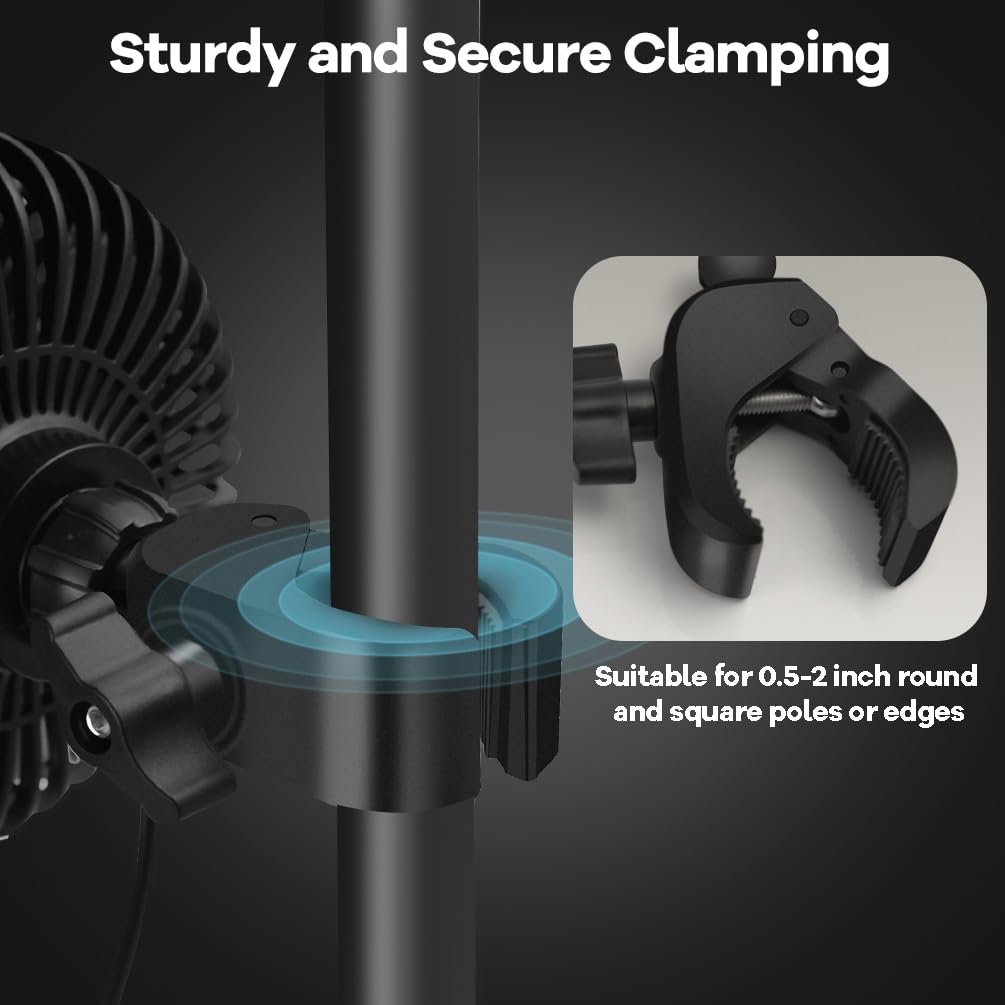 Erifyng Grow Tent Fan long-life motor designed for around-the-clock use