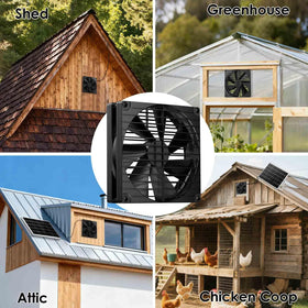 erifyng solar panel 22w powering ventilation in sunlight