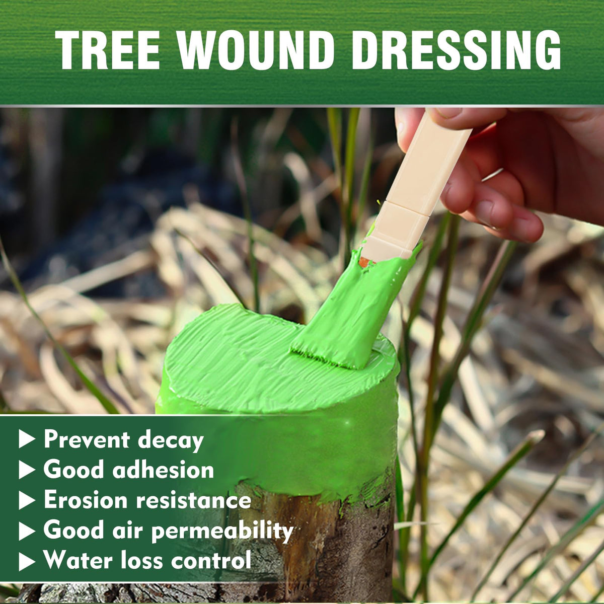 Erigathe fruit tree wound dressing protects grafts for healthier growth seasons