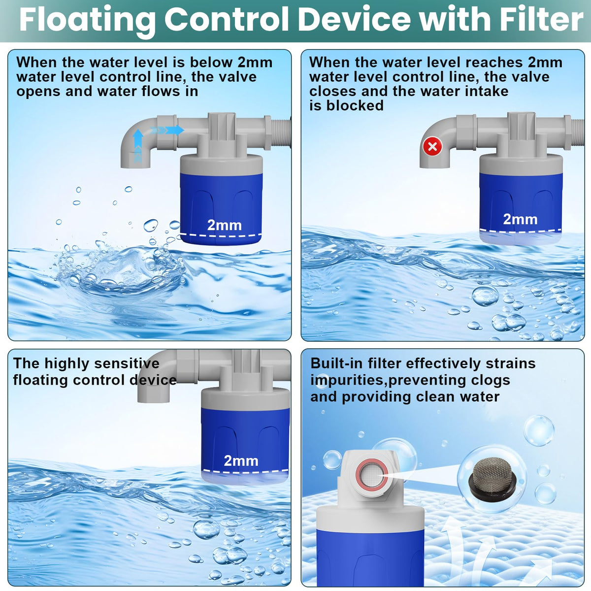 Erinaik automatic gravity feeder with spill-reducing baffles