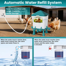 Erinaik cup chicken waterer system keeps water clean and fresh.