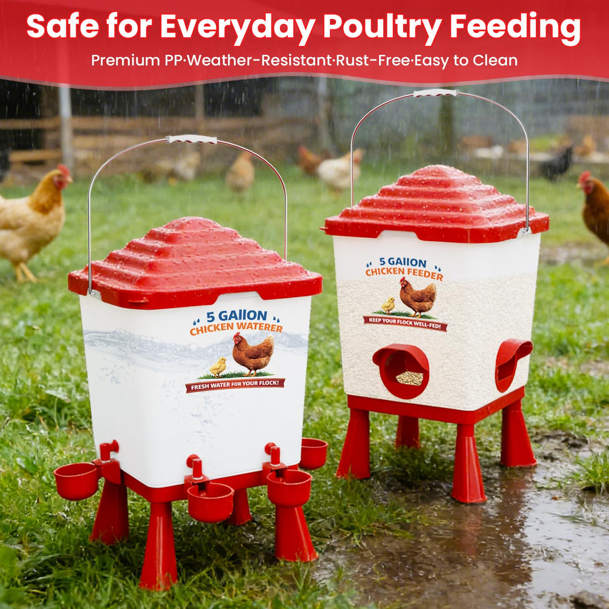Erinaik sloped anti-roosting top keeps feeder clean